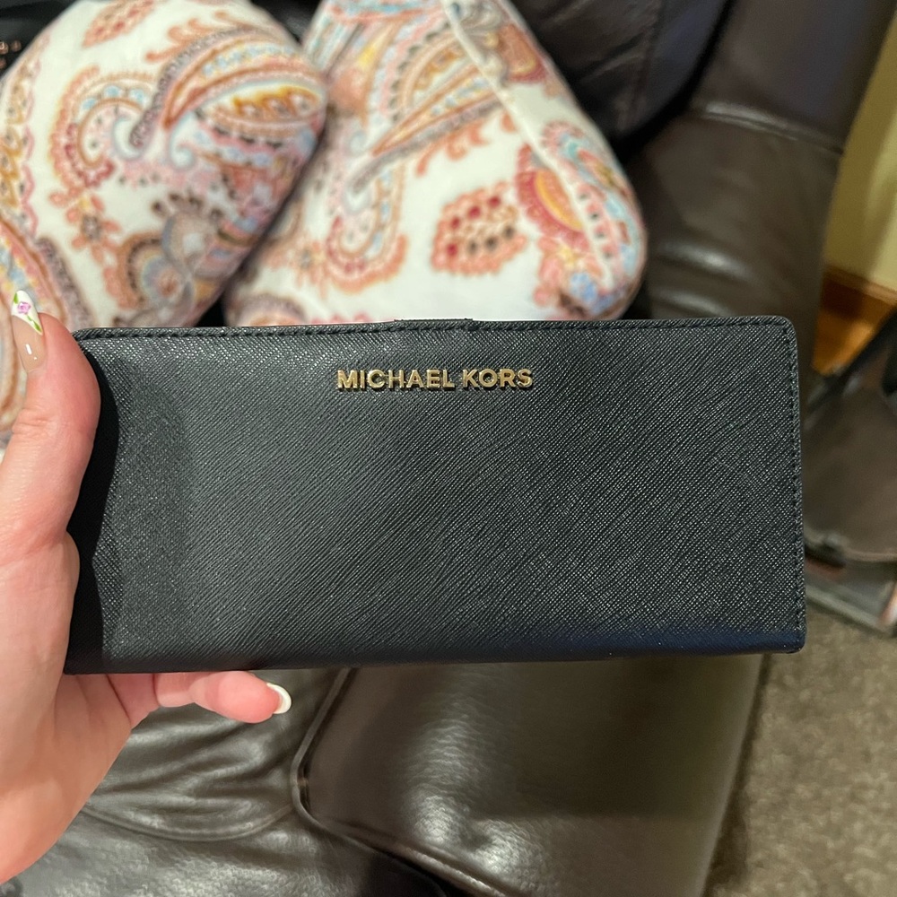 Michael Kors Black Saffiano Leather Wallet